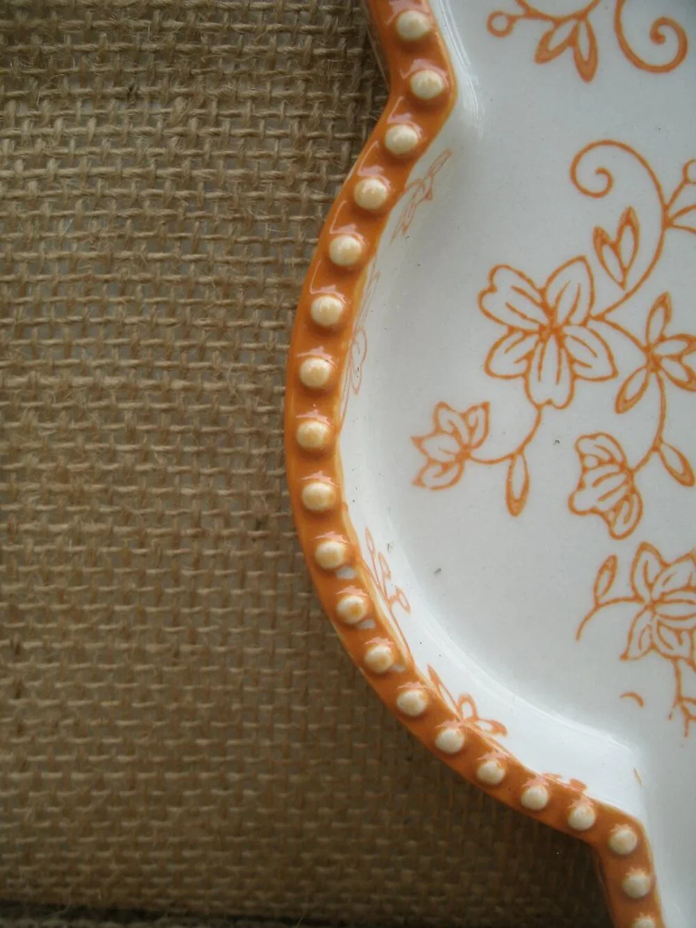 Vintage Temptations by Tara Floral Lace Stoneware Tart Dish